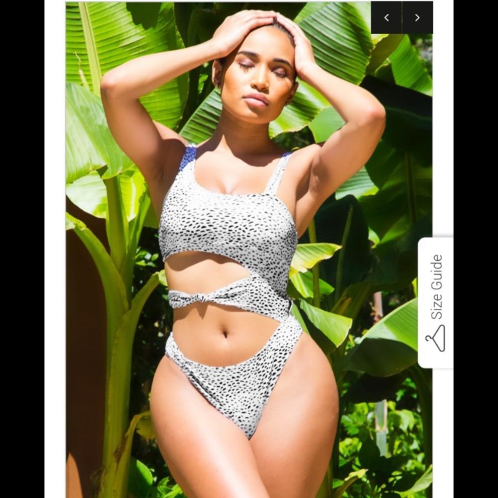 One piece 2 tone black & white